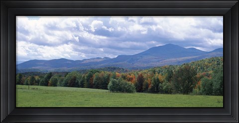 Framed Clouds over a grassland, Mt Mansfield, Vermont, USA Print