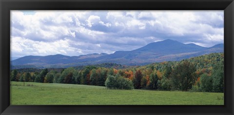 Framed Clouds over a grassland, Mt Mansfield, Vermont, USA Print