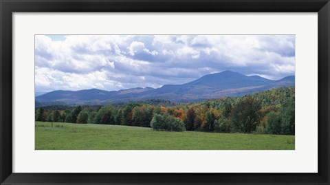 Framed Clouds over a grassland, Mt Mansfield, Vermont, USA Print