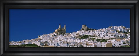 Framed Low angle view of a town, Olvera, One of the White Villages of Andalucia, Cadiz Province, Spain Print