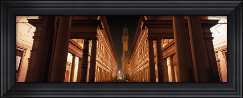 Framed Uffizi Museum, Palace Vecchio, Florence, Italy Print