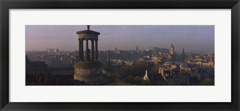 Framed High angle view of a monument in a city, Edinburgh, Scotland Print