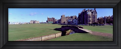 Framed Footbridge in a golf course, The Royal and Ancient Golf Club of St Andrews, St. Andrews, Fife, Scotland Print