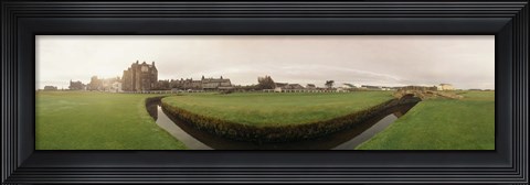 Framed Golf course with buildings in the background, The Royal and Ancient Golf Club, St. Andrews, Fife, Scotland Print
