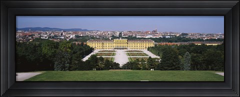 Framed Formal garden in front of a palace, Schonbrunn Palace, Vienna, Austria Print