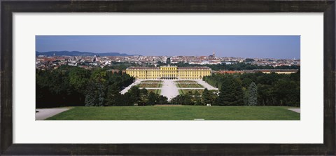 Framed Formal garden in front of a palace, Schonbrunn Palace, Vienna, Austria Print