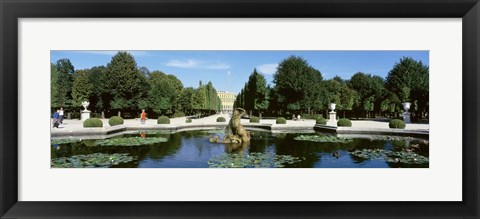 Framed Schonbrunn Palace grounds, Vienna, Austria Print
