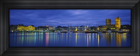 Framed Buildings at the waterfront, City Hall, Oslo, Norway Print