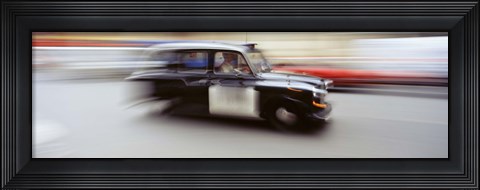 Framed England, London, Moving Cab Print