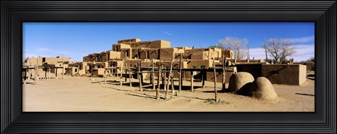 Framed Indian Pueblo, Taos, New Mexico, USA Print