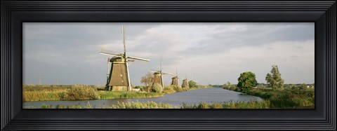 Framed Windmills in Holland Print