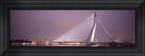 Framed Erasmus Bridge, Rotterdam, Holland, Netherlands Print