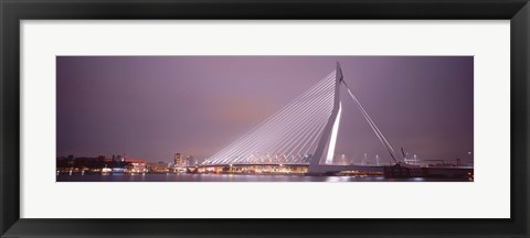 Framed Erasmus Bridge, Rotterdam, Holland, Netherlands Print