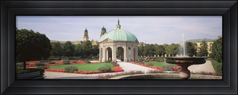 Framed Gazebo In The Garden, Hofgarten, Munich, Germany Print