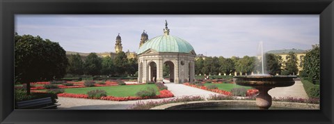 Framed Gazebo In The Garden, Hofgarten, Munich, Germany Print