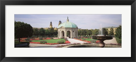 Framed Gazebo In The Garden, Hofgarten, Munich, Germany Print