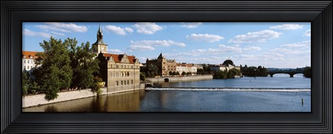 Framed Vltava River, Prague, Czech Republic Print