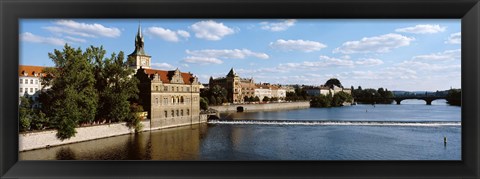 Framed Vltava River, Prague, Czech Republic Print