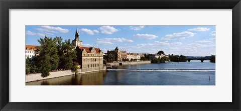 Framed Vltava River, Prague, Czech Republic Print