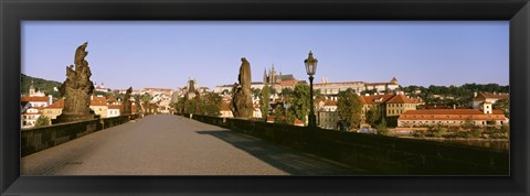 Framed Charles Bridge, Prague, Czech Republic, Daytime View Print