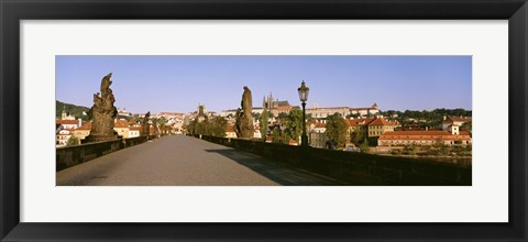 Framed Charles Bridge, Prague, Czech Republic, Daytime View Print
