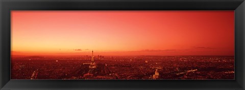 Framed France, Paris, aerial view Print