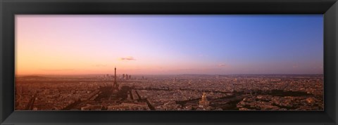 Framed Aerial View, Paris, France Print