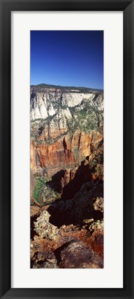 Framed End of road to Zion Narrows, Zion National Park, Utah, USA Print