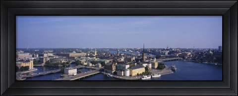 Framed High angle view of buildings viewed from City Hall, Stockholm, Sweden Print