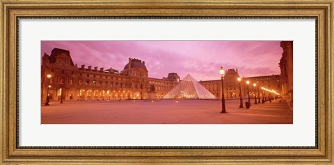 Framed Low angle view of a museum, Musee Du Louvre, Paris, France Print