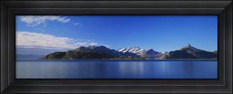 Framed Lake on mountainside, Sorfolda, Bodo, Nordland, Norway Print