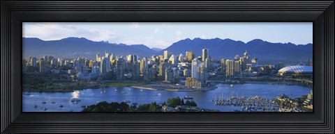 Framed Skyscrapers at the waterfront, Vancouver, British Columbia, Canada Print