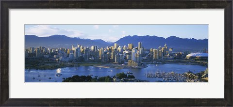 Framed Skyscrapers at the waterfront, Vancouver, British Columbia, Canada Print
