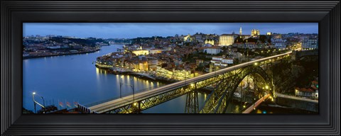 Framed Bridge across a river, Dom Luis I Bridge, Oporto, Portugal Print