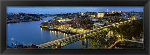 Framed Bridge across a river, Dom Luis I Bridge, Oporto, Portugal Print