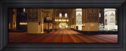 Framed Interiors of a mosque, Ulu Camii, Bursa, Bursa Province, Turkey Print