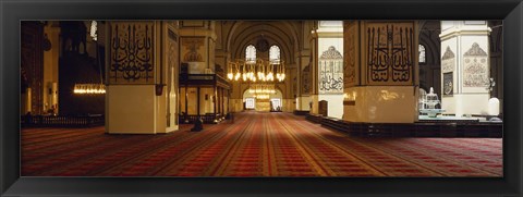 Framed Interiors of a mosque, Ulu Camii, Bursa, Bursa Province, Turkey Print