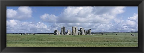 Framed England, Wiltshire, View of rock formations of Stonehenge Print