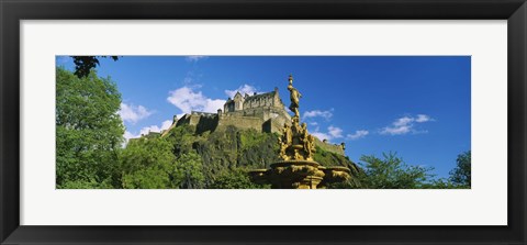 Framed Low Angle View of Edinburgh Castle, Edinburgh, Scotland Print