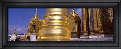 Framed Golden stupa in a temple, Grand Palace, Bangkok, Thailand Print