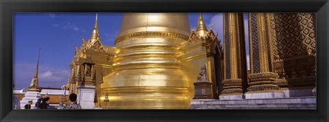 Framed Golden stupa in a temple, Grand Palace, Bangkok, Thailand Print