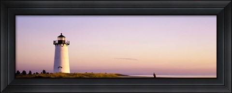 Framed Edgartown Lighthouse, Marthas Vineyard, Massachusetts, USA Print