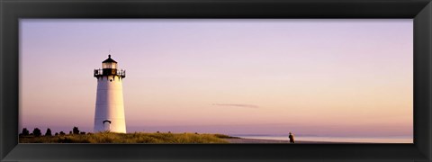 Framed Edgartown Lighthouse, Marthas Vineyard, Massachusetts, USA Print