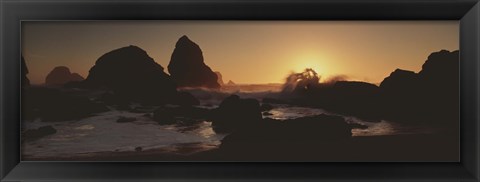 Framed Luffenholtz Beach CA USA Print