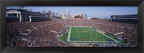 Framed Football, Soldier Field, Chicago, Illinois, USA Print