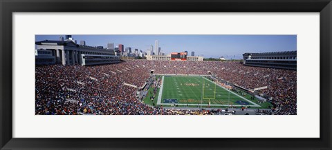 Framed Football, Soldier Field, Chicago, Illinois, USA Print