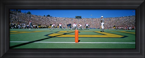 Framed Football Game, University Of Michigan, Ann Arbor, Michigan, USA Print