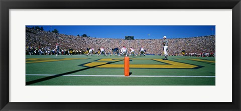 Framed Football Game, University Of Michigan, Ann Arbor, Michigan, USA Print