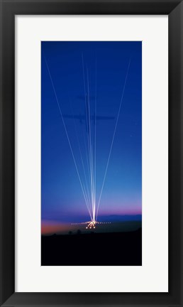 Framed Track Lights Zurich Airport Switzerland Print