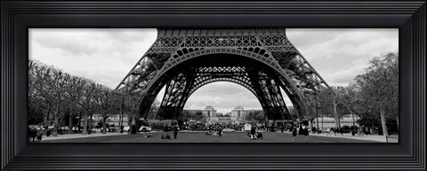 Framed Low section view of a tower, Eiffel Tower, Paris, France Print